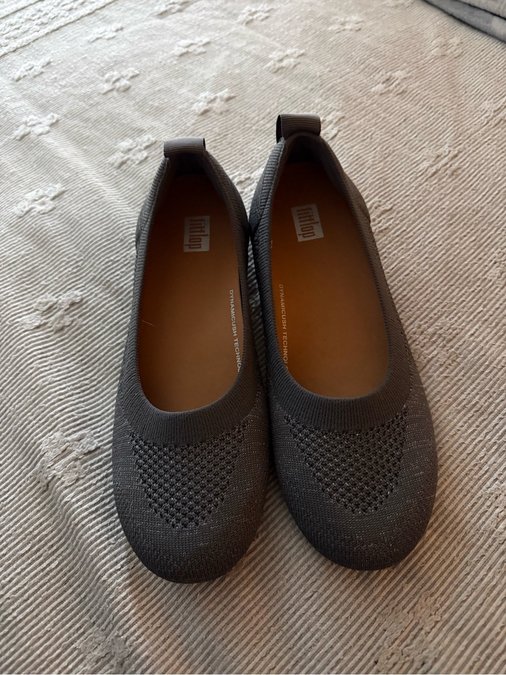 FitFlop Women's Knit Slip-On Flats - Gray